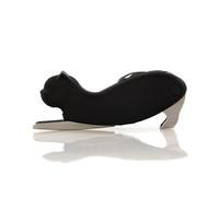 Qpractiko Tire-bouchon chat noir en acier inoxydable poli