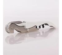 Qpractiko Tire-bouchon serveur blanc en acier inoxydable