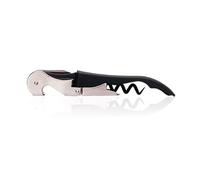 Qpractiko Tire-bouchon sommelier 3 en 1 en acier inoxydable noir