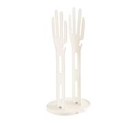 Qpz680 Support pour gants de cuisine avec plateau en plastique Blanc 34 x 16 x 13 cm