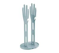 Qpz680 Support pour gants de cuisine avec plateau en plastique Bleu 34 x 16 x 13 cm