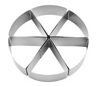Qpz899 Lot de 8 coupe-tartes en acier inoxydable de 25,4 cm - Qualité commerciale (gris, 20 x 20 x 4,5 cm)