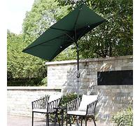 QQAA Jardin Demi Parasol Balcon Outdoor Parasol Rectangulaire en Acier - 200x100cm - 4 Couleurs (Color : Green)