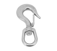 Qqmora Crochet Coulissant à Chape de 1,3 Pouces, Crochet de Levage Rotatif Durable en Acier Inoxydable pour Yachts et Bateaux de Pêche, de Chaîne de sécurité Robuste