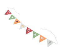 Qqmora Drapeau Triangulaire Durable pour événements Festifs - Bannière Fanion Multicolore de 8,2 Pieds en Tissu Oxford pour Jardin et Décoration Intérieure (Colorée)