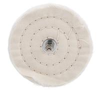Qqmora Jeu de Meules de Polissage en Tissu Blanc, 50mm, 75mm, 100mm, pour le Meulage et le Polissage de Précision des Bijoux en Métal et de la Céramique (Type plat 100mm)