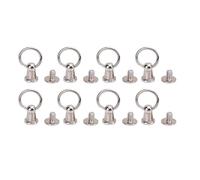 Qqmora Jeu de Rivets à Anneau de Traction 6 Mm avec Vis | Alliage de zinc, Vis en fer, Installation facile, Utilisation pour ceintures, sacs, coques de téléphone