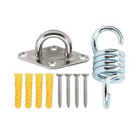 Qqmora Kit de Suspension au Plafond en Acier Inoxydable, Crochet de Support de Suspension Robuste pour Balançoires de Hamac de Yoga, Matériau Durable à Usage Domestique