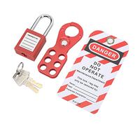 Qqmora Kit de Verrouillage et D'étiquetage, Cadenas à Loquet de sécurité Durable et de qualité Supérieure pour les Travaux de Maintenance Industrielle, 1 X Moraillon, 2 X Cadenas (Manille 1 po/25 mm)
