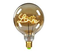 QQY Vintage Ampoules, Alphabet Led Ampoules Edison Ampoule Ampoules Décoratives E27 4W 220/240V pour Chambre Mariage (Love)