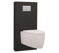 QR-Box, fibre optique pour toilettes suspendues, noire, sans mécanisme de commande