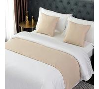 QRGMKL Couleur Unie Bed Runner Soft No Fading Durable Écharpe de lit Style européen Simple Literie Foulards Décor pour Chambre Chambre de Mariage Home Hotel-Style 03||2 Pillowcases (50x50cm)
