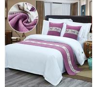 QRGMKL Nouveau Chemin de lit Couvre-lit Premium Écharpe de lit Style européen Chambre d’hôtel Protecteur de literie à la Maison Chemins de lit et Coussins Assortis-I||260X50cm for 2m Bed