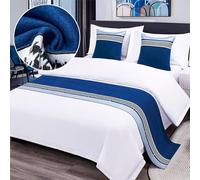 QRGMKL Nouveau Chemin de lit Couvre-lit Premium Écharpe de lit Style européen Chambre d’hôtel Protecteur de literie à la Maison Chemins de lit et Coussins Assortis-S||2 Pillowcases(50X50cm)
