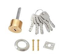 Qrity 1 Pièce Cylindre de Serrure Laiton, Cylindre Antivol Mécanique avec Clés pour Portes Standard et Portes de Sécurité