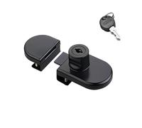 Qrity 1 Pièces Serrure De Porte En Verre, Verrouillage de Sécurité de la Vitrine, Aucun Perçage Requis, pour Vitrine en D'armoire à Vin de 5 à 8 MM, Noir
