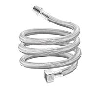 Qrity 1 Pièces Tuyau De Raccordement Flexible, G1/2" Femelle x G1/2" Mâle Tuyau Tressé en Acier Inoxydable pour Mitigeur Cuisine Robinet Lavabo, 200 cm