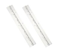 Qrity 2 Pièces Charnières de Piano, Charnière de Porte en INOX, Charnière Continue, Charnières D'armoire, 400mm (16 Inch), Argent