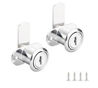 Qrity 2 Pièces Serrure de Boîte aux Lettres, Serrure D'armoire de Sécurité avec Clé, Verrous de Sécurité à Single Porte, pour Meuble de Rangement