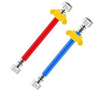 Qrity 2 Pièces Tuyaux D'entrée Flexibles en Acier Inoxydable 304, G1/2" Connecteurs de tuyau pour Chauffe-Eau Eau Chaude et Froide, 20CM
