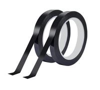Qrity 2 Rouleaux de Ruban Adhésif en Mylar, 10mm x 66m Ruban Adhésif Isolant, Ruban Électrique, pour Isoler, Réparer et Protéger les Fils Électriques, Noir