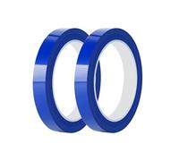 Qrity 2 Rouleaux de Ruban Adhésif en Mylar, 10mm x 66m Ruban Adhésif Isolant, Ruban Électrique, pour Isoler, Réparer et Protéger les Fils Électriques, Bleu