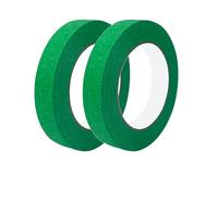 Qrity 2 Ruban de Masquage à Usage Général 15mm x 50m, pour la Protection des Surfaces Lors de Travaux de Décoration/Peinture, Vert