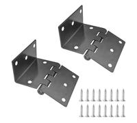 Qrity 2x Charnières à Trois Plis en Fer, 70 x 35 x 2,2mm avec Vis