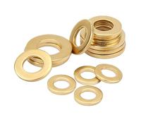 Qrity Lot de 20 Rondelle Plate, 6mm x 14mm, Rondelle d'étanchéité Circulaire, Rondelles Annulaires, Laiton Rondelle Plate pour L'étanchéité des Vis
