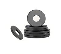 Qrity Lot de 20 Rondelle Plate, M5mm x 10mm Rondelle D'étanchéité Circulaire pour Vis Tige Filetée, Noir