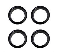 Qrity Lot de 4 Passe-Câbles de Bureau en Plastique - Diamètre : 35 mm - pour Mur et Table