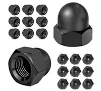 Qrity M5 Écrou Hexagonal Borgne en Acier Carbone Noir, 20 Pièces | Écrou Capuchon, Encapsule le Boulon, Anti-Poussière & Anti-Vibration, pour Machines, Meubles, Auto & Moto
