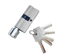 Qrity Serrure à Cylindre Européen, Cylindre Serrure Laiton 37.5/37.5 (75mm), Anti-Casse, avec 5 Clés, Cylindres à Boutons, pour les Portes en Bois
