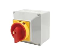 QRJAZHNTP Interrupteur d'isolement biphasé 32 A avec boîtier de Protection étanche LW26GS-32/2M, Coupure de l'alimentation du Moteur de Commande Principale, déconnexion de la Charge
