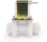 QRUYHBAJU 2 pièces 1/4 3/8 Pouces électrovanne d'eau 12V/24V/220V vanne fermée Normale Tuyau de Tuyau Connexion Rapide système d'osmose Inverse d'eau utile(Dc12v,1/4Inch)