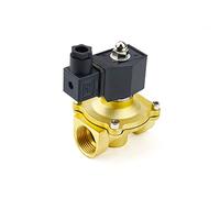 QRUYHBAJU Électrovanne électrique en Laiton à Fermeture Normale, 1/2 "3/4" 1 ", avec Joint NBR/FKM DN15 DN20 DN25 12V/24V/220V for Eau, Air, pétrole et gaz(Fkm Seal-ac220v,DN25)