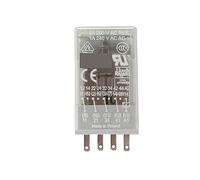 QRUYHBAJU Petit Relais électromagnétique intermédiaire Haute Puissance CR-M024DC4L CR-M230AC4L MY4NJ DC12V DC24V AC110V AC220V 1 pièce(CR-M012DC4L DC12V)
