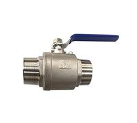 QRUYHBAJU Robinet à tournant sphérique en Deux pièces en Acier Inoxydable, 1/2 "3/4" 1 "1-1/4" 1-1/2 "2", Robinet à tournant sphérique à Filetage mâle à Utiliser avec des liquides et des gaz(2 inch)
