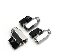 QRUYHBAJU Vanne à Boisseau sphérique en Laiton 1/8", 1/4", 3/8", 1/2", Filetage BSP, Mini-vanne mâle vers Femelle for compresseur d'air, Eau, gaz, Huile, vanne d'arrêt(Male to Female,3/8 inch)