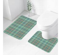 QRWOEAW Lot de 2 Tapis Salle de Bain,Tapis WC Contour et Tapis de Bain,Jacinthe des Bois, Lilas, Photo de Jacinthe des Bois fraîche, beauté,Microfibre Tapis de Douche antidérapant