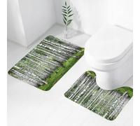 QRWOEAW Lot de 2 Tapis Salle de Bain,Tapis WC Contour et Tapis de Bain,Paysage, Brooklyn, New York, États-Unis. Bridge Street, Un Point de repère avec Photos.,Microfibre Tapis de Douche antidérapant