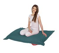 QSack Indy Pouf pour enfant avec coutil et garnissage de qualité allemande sans EPS HBCD 100 x 140 cm Bleu pétrole