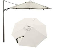 QSPNVFB 3m Rond Auvent De Rechange Pour Parasol Déporté 8 Baleines Toile De Rechange Pour Parasol De Jardin, Housse De Rechange Pour Parapluie Terrasse