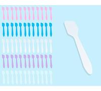 QsQueen Lot de 100 spatules cosmétiques de 3,2 pouces / petite spatule en plastique pour cosmétiques, crèmes, crafts/maquillage / mini applicateur multifonction pour crème mixte, soin de la peau ou