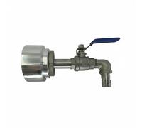 QSTDGVPW Adaptateur de Valve en Aluminium Valve de Cuve Connecteur de Réservoir Embout de Décharge Joint Épais Anti-fuite Construction en Aluminium et Acier, 20MM, Acier Inox 90°