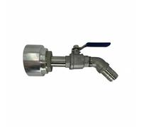 QSTDGVPW Adaptateur de Valve en Aluminium Valve de Cuve Connecteur de Réservoir Embout de Décharge Joint Épais Anti-fuite Construction en Aluminium et Acier, 25MM, Ss 45°