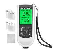 QSTDGVPW Jauge D'Épaisseur Numérique pour Peinture Auto Testeur de Revêtement Métallique Appareil Portable Automatique avec Affichage Digital et Arrêt Automati, Blanche