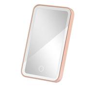 QSTDGVPW Miroir de Maquillage avec Lumière LED Miroir Cosmétique Portable Miroir Lumineux à Intensité Réglable Fonction Mémoire Rechargeab, ROSE