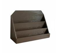 QSTDGVPW Organisateur de Bureau Classement de Papiers Porte-revues Trieur de Courrier Bois Massif Surface Polie Nettoyage Aisé Structure Verticale Utilise la, Marron