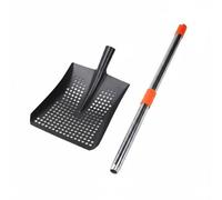 QSTDGVPW Pelle de Drain Extensible Outil de, Tige Télescopique en Acier Inoxydable De 1,1 Mètre avec Pelle Carrée Noire Multi-Trous